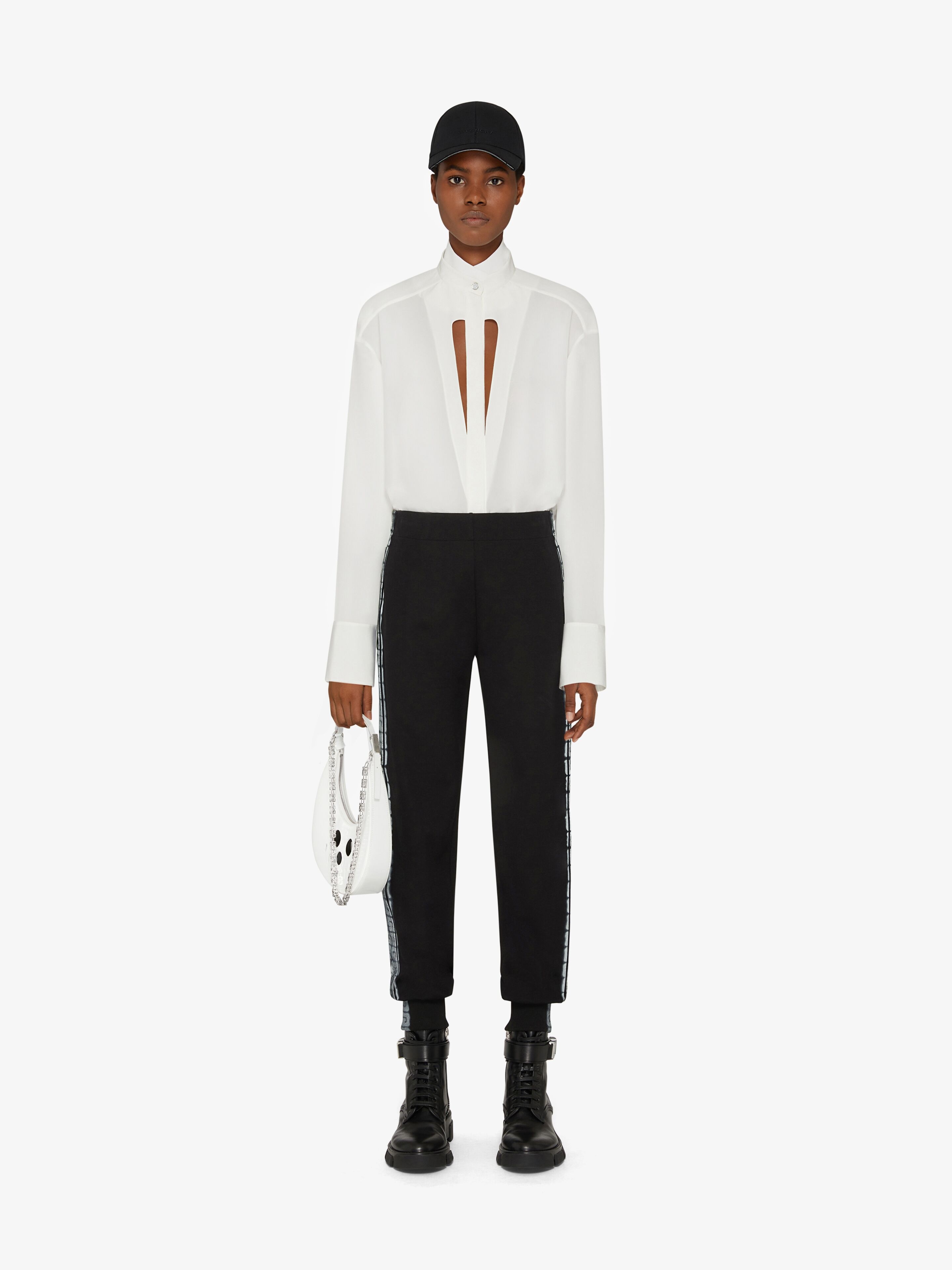 GIVENCHY 4G slim fit jogger pants with tag effect bands